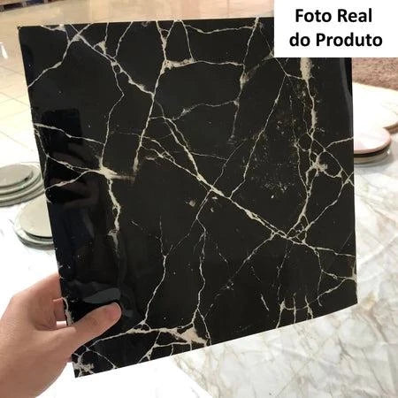 Kit 50 Placas Piso Vinílico Chão Autocolante Mármore Lavável